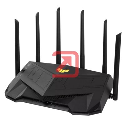 Рутер Asus Gaming Wireless Router, TUF Gaming-AX6000, AX6000, Dual-Band, Quad-Core 2.0GHz CPU, 256MB/512MB Flash/RAM, 2.5G dual-port, AiProtection Pro, Adaptive QoS, VPN Fusion, IPTV, OFDMA, MU-MIMO, Beamforming, Link Aggregation, Port forwarding, AiMesh,