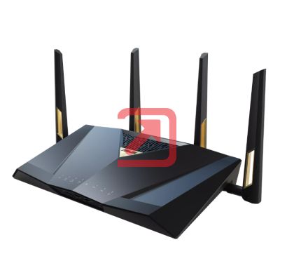 Рутер Asus Gaming Wireless Router, RT-BE88U, BE7200, Dual-Band, Quad-Core 2.6GHz CPU, 256MB/2GB Flash/RAM, 4K-QAM, MLO, 10G dual-port, SFP+, 2.5G quad-port, AiProtection Pro, Adaptive QoS, VPN Fusion, Instant Guard, IPTV, OFDMA, MU-MIMO, AiMesh, Black