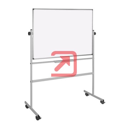 Бяла въртяща дъска Bi-Office Немагнитна, с алуминиева рамка 90x120 cm