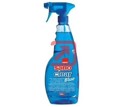 Почистващ препарат за прозорци Sano Clear Пулверизатор 1 L Blue