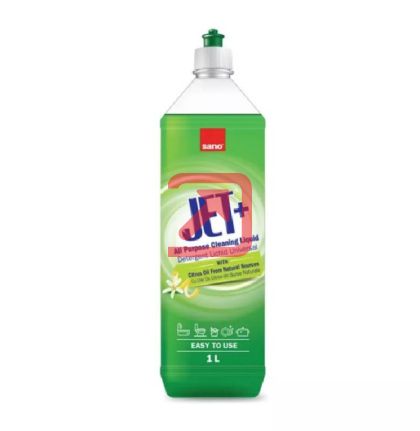 Почистващ препарат Sano Jet + Универсален, гел, с натурално цитрусово масло 1 l