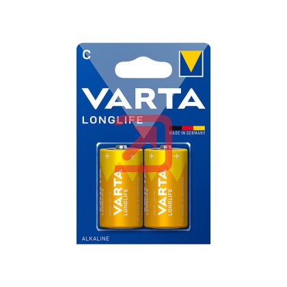 Батерия Varta Longlife LR14/C Алкална, 1.5V, 2 бр.