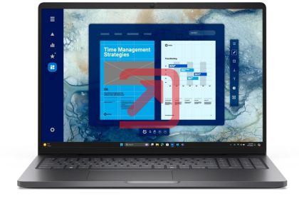 Лаптоп Dell Pro 16 PC16250, Intel 5 120U (10 cores, up to 5.0 GHz), 16" FHD+(1920x1200) 300nits AG, 16 GB: 1x16 GB, DDR5, 5600 MT/s, 512 GB SSD, Intel Graphics, FHD HDR IR Cam and Mic, Wi-Fi 6E, FPR, Backlit Kb, Win11 Pro, Magnetite, 3Y PS