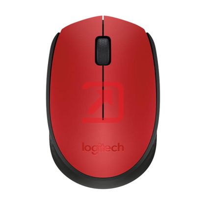 Мишка Logitech M171 Безжична оптична, USB, Червена