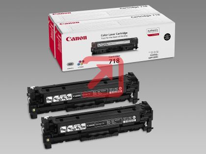 Консуматив Canon CRG-718BK, 2Pk