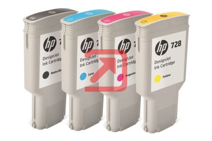 Консуматив HP728 300-ml Yellow InkCart