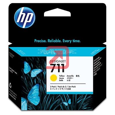 Консуматив HP 711 3-pack 29-ml Yellow Ink Cartridges