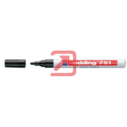 Paint маркер Edding 751 Объл връх 1-2 mm Черен