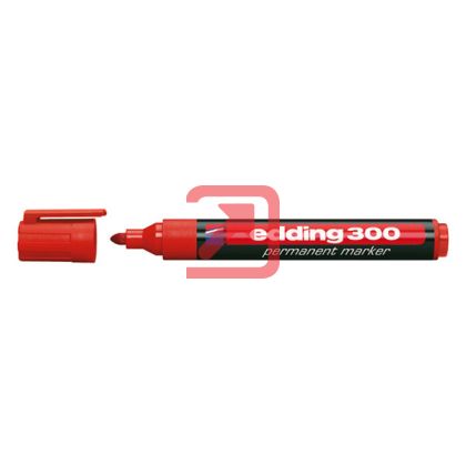 Перманентен маркер Edding 300 Объл връх 1.4-2.8 mm Червен