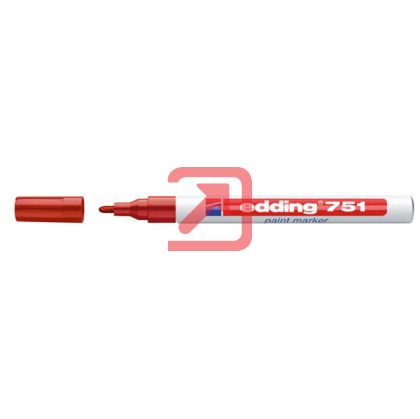 Paint маркер Edding 751 Объл връх 1-2 mm Червен