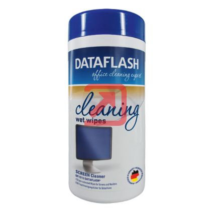 Почистващи мокри кърпи за екрани Data Flash 100 бр.