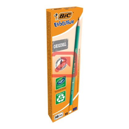 Молив Bic Evolution Подострен с гума, HB