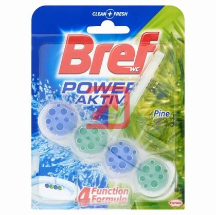 Ароматизатор за тоалетна Bref WC Power Activ Блокче, комплект 50 g, Pine