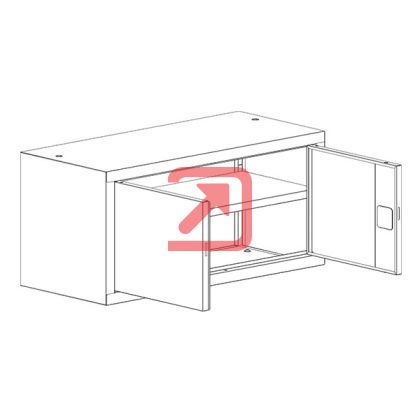 Надстройка за метален шкаф Malow Office Locker SBM 402 С един рафт, 80x43.5x46.5 cm Сив