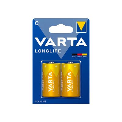 Батерия Varta Longlife LR14/C Алкална, 1.5V, 2 бр.