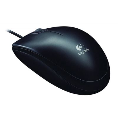 Мишка Logitech B100 Оптична, USB, Черна