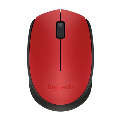 Мишка Logitech M171 Безжична оптична, USB, Червена