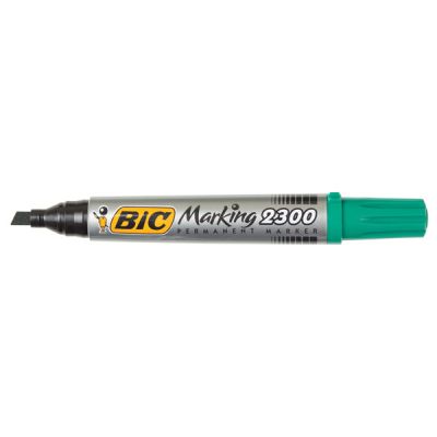 Перманентен маркер Bic 2300 Скосен връх 3.1-5.3 mm Зелен