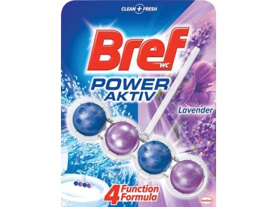 Ароматизатор за тоалетна Bref WC Power Activ Блокче, комплект 50 g, Lavender