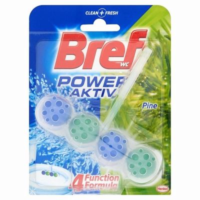 Ароматизатор за тоалетна Bref WC Power Activ Блокче, комплект 50 g, Pine