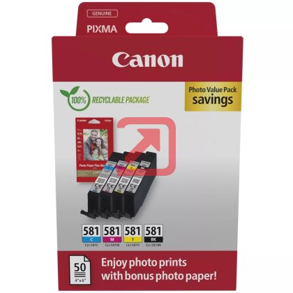 Консуматив Canon CLI-581 C/M/Y/BK  Photo Value Pack