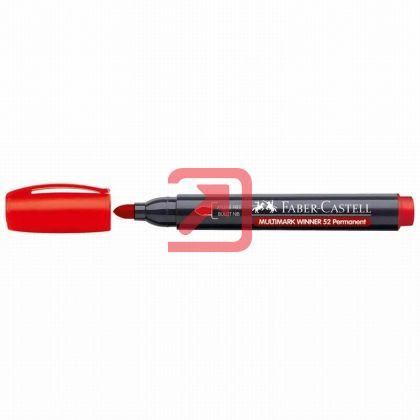 Перманентен маркер Faber-Castell Multimark Winner 52 Объл връх 2.8 mm Червен