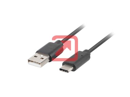 Кабел Lanberg USB-C(M) ->  USB-A (M) 3.1 cable 1.8m, black