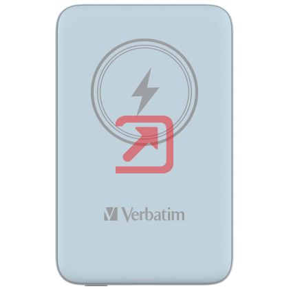 Външна батерия Verbatim MCP-10BE Power Pack 10000 mAh with UBS-C PD 20W / Magnetic Wireless Charging 15W Blue