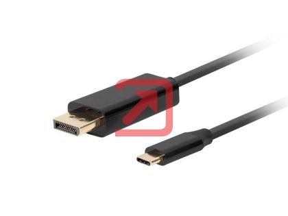 Кабел Lanberg USB-C (M) -> display port (M) cable 1.8m 4K 60Hz, black