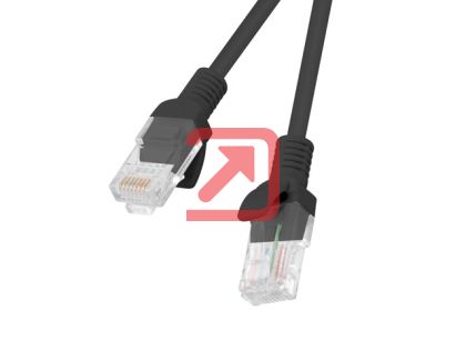 Кабел Lanberg patch cord CAT.5E 0.25m, black