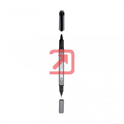 Перманентен маркер за CD/DVD Office Point CD653 С два върха 0.4-3 mm Черен