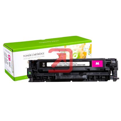 Тонер касета универсална Static Control Magenta HP no. 304A CC533A CRG-718M SUPER PREMIUM Съвместим консуматив, стандартен капацитет 2 800 стр.
