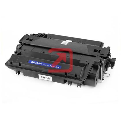 Тонер касета универсална Black HP no. 55X CE255X CRG-724H Съвместим консуматив, голям капацитет 12 500 стр.