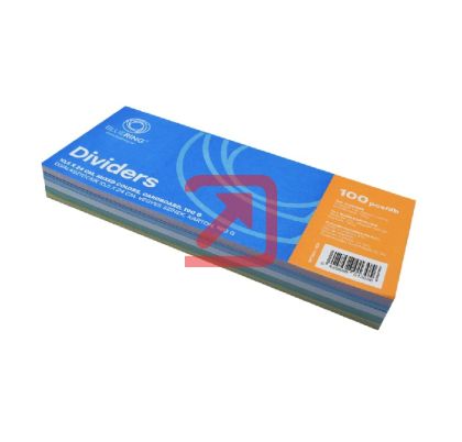 Разделител Bluering Картон, хоризонтален 10х24 cm, 100 бр. Цветен микс