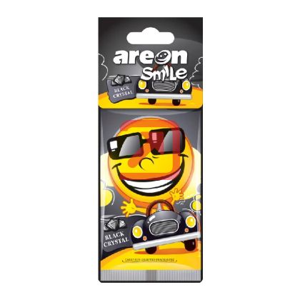 Ароматизатор за кола Ареон Smile Черен Кристал, хартиен