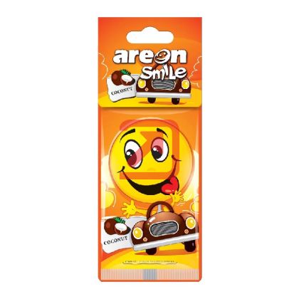 Ароматизатор за кола Ареон Smile Кокос, хартиен