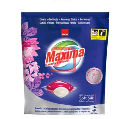 Капсули за пране Sano Maxima Gel Soft Silk, 40 бр.