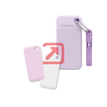 Твърд диск Verbatim Pocket SSD USB 3.2 Gen 2 1TB Purple incl. two rubber sleeves