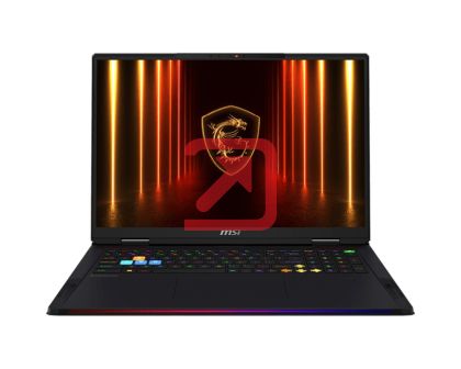 Лаптоп MSI Raider A18 HX A9WJG, NVIDIA GeForce RTX 5090 24GB GDDR7 1824 AI TOPS, AMD Ryzen 9 9955HX3D (16C/32T Up to 5.4 GHz, 128 MB L3), 18" 16:10 UHD+ (3840x2400) MiniLED, 120Hz, 64GB DDR5 2x32 Up to DDR5-5600, 2TB Gen4 SSD, Wi-Fi 7, Windows 11 Home, 3.