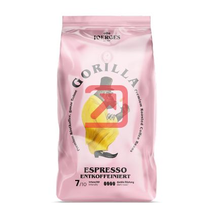 Кафе Gorilla Espresso Decaffeinato, на зърна, 1 kg