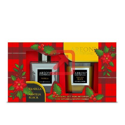 Подаръчен комплект Ареон Парфюм 150 ml Ванилия + свещ 120 g Черна Ванилия