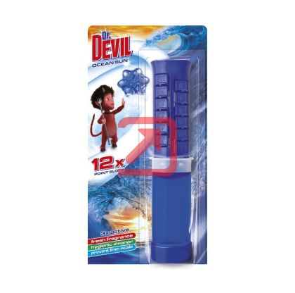Ароматизатор за тоалетна Dr.Devil Point Block Гел диск, 75 ml, Ocean Sun