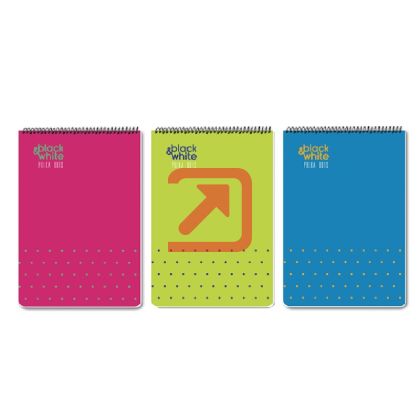 Бележник Black&White Here Mix Меки корици, спирала, A5 80 л. с редове
