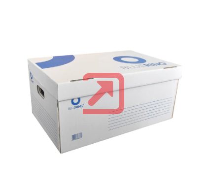 Кашон за архивни кутии Bluering Картонен, 540x360x250 mm, Бял
