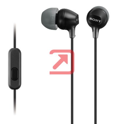 Слушалки Sony Headset MDR-EX15AP black