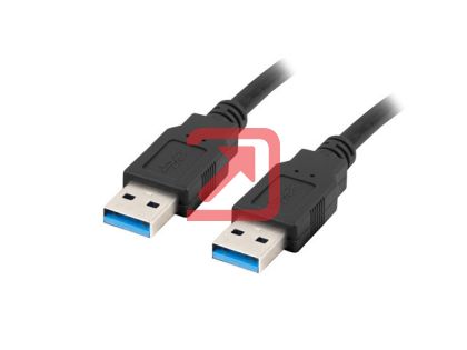 Кабел Lanberg USB-A (M) -> USB-A (M) 3.0 cable 0.5m, black