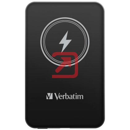 Външна батерия Verbatim MCP-5BK Power Pack 5000 mAh with UBS-C PD 20W / Magnetic Wireless Charging 15W Black