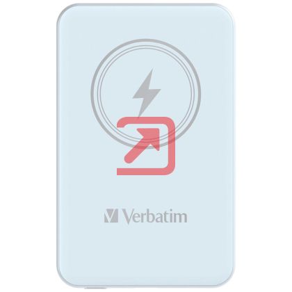Външна батерия Verbatim MCP-5BE Power Pack 5000 mAh with UBS-C PD 20W / Magnetic Wireless Charging 15W Blue