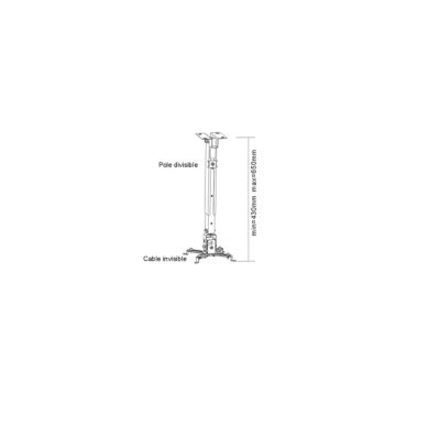 Стойка Sunne Universal Ceiling Projector Bracket, max. 20kg, extension