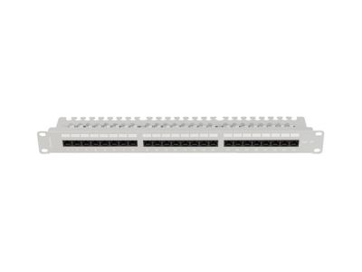 Пач панел Lanberg patch panel 24 port 1U 19" CAT.5e utp with cable organizer grey